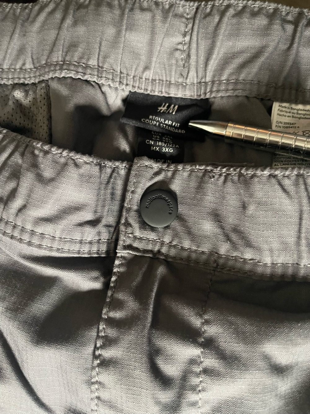 H&M Men's Ripstop Cargo Pants - Picture 3 of 6